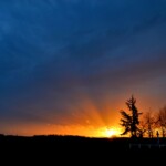 coucher de soleil sur la côte 111